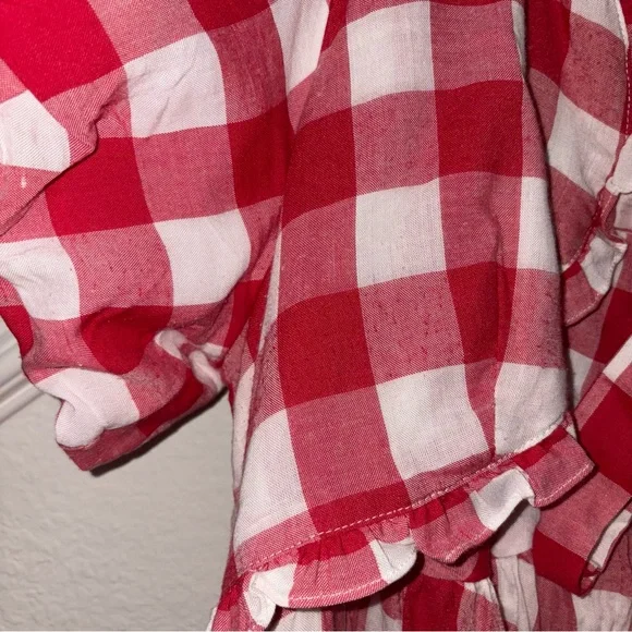 Ivy City Co Red and White Checkered Picnic Maxi Dress - Picture 3 of 11